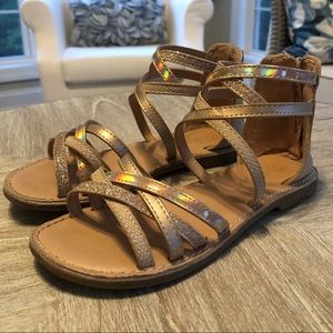 Girl’s Sandals Size 13 Gold Gladiator